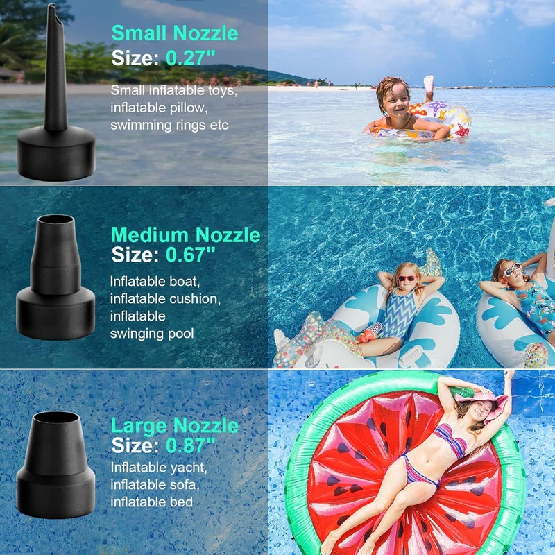 MAACLOUD Electric Air Pump - Quick-Fill Portable AC110-120V Pump for Inflatables, Mattresses, Cushions, Pool Floats & More - Image 3