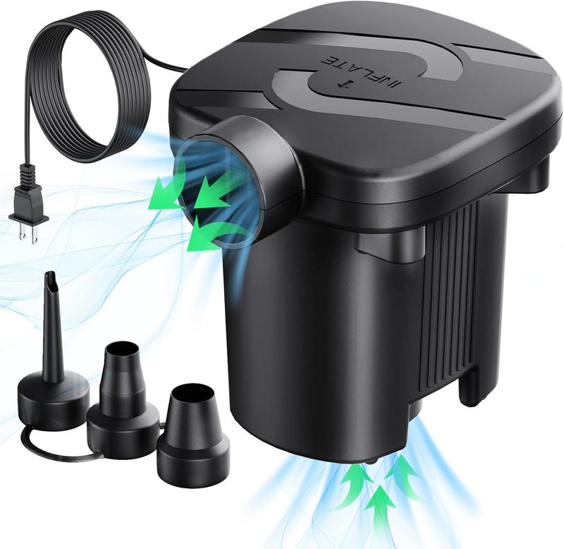 MAACLOUD Electric Air Pump - Quick-Fill Portable AC110-120V Pump for Inflatables, Mattresses, Cushions, Pool Floats & More - Image 1
