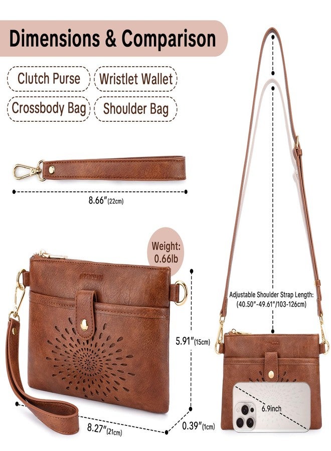 APHISON Wristlet Wallets Clutch Purses Small Crossbody Bags For Women, Cell Phone Wallet Purse RFID Wallet Women - Image 4