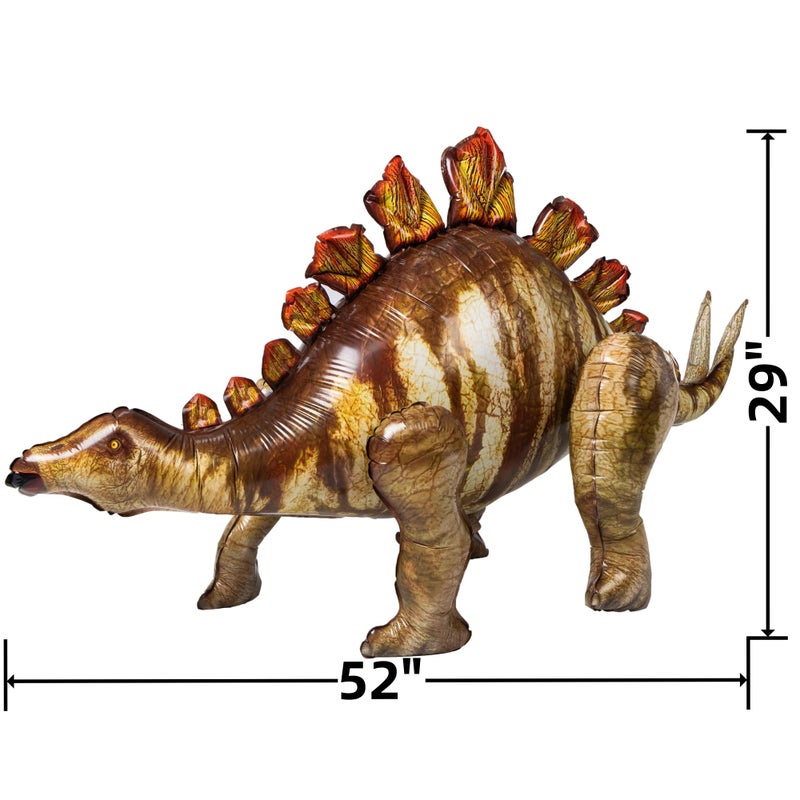 Nbguigdstr 3 Pcs 52" Inflatable Dinosaur Balloon-Dinosaur Party Decorations Birthday Party Supplies-Tyrannosaurus&Triceratops&Stegosaurus-Party Favors,Halloween,Christmas Gift for Kids and Adults - Image 3