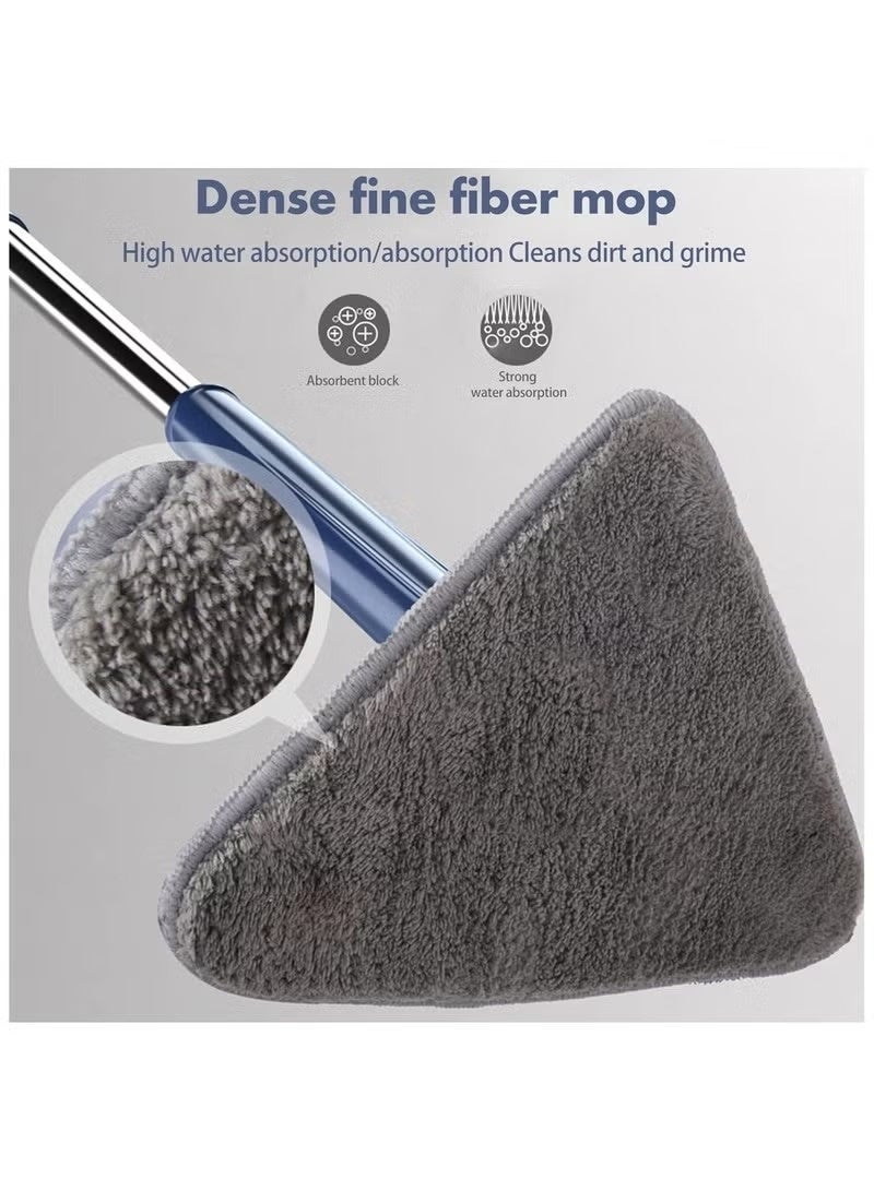 360° Rotatable Triangle Cleaning Mop – Push-Pull Automatic Self-Squeezing – Microfiber Wet & Dry Floor, Wall, Window & Car Cleaner – Extendable Handle Cleaning Tool - Image 4