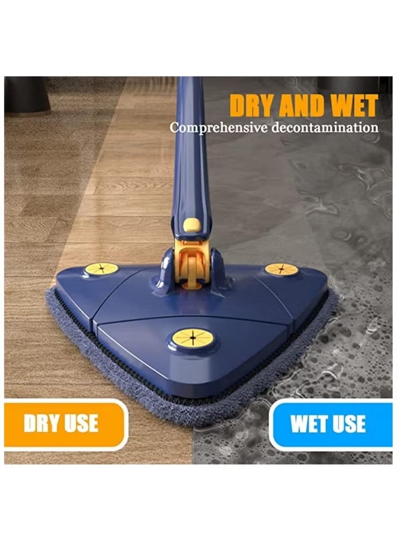 360° Rotatable Triangle Cleaning Mop – Push-Pull Automatic Self-Squeezing – Microfiber Wet & Dry Floor, Wall, Window & Car Cleaner – Extendable Handle Cleaning Tool - Image 5