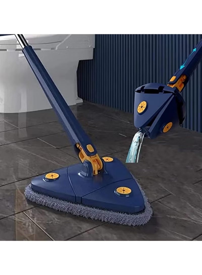 360° Rotatable Triangle Cleaning Mop – Push-Pull Automatic Self-Squeezing – Microfiber Wet & Dry Floor, Wall, Window & Car Cleaner – Extendable Handle Cleaning Tool - Image 1