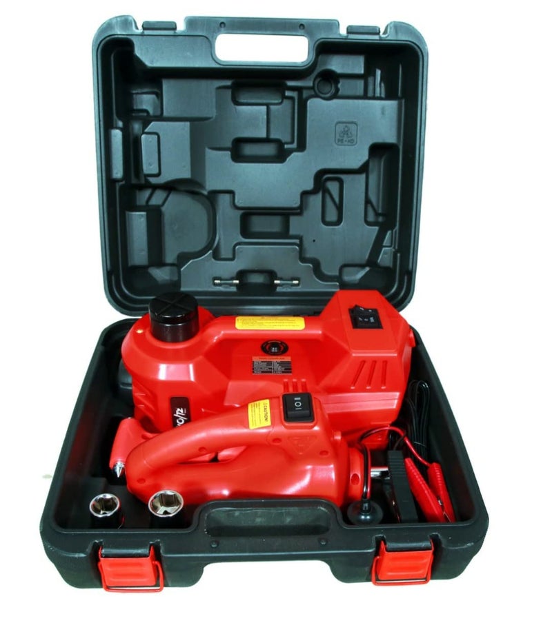 VOLTZ TY155HJ - 5 Ton 12V Hydraulic Car Jack with Electric Wrench Floor DC 12V Electric Repair kit for at Emergency Tire Change Lifting Jack Range 6-17.7 inch - Image 2