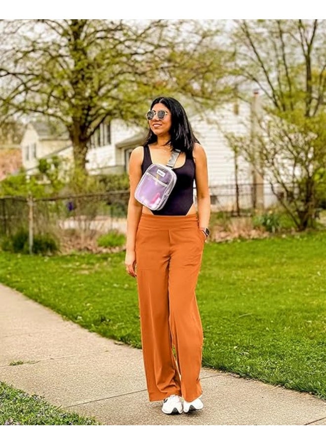 NIBEMINENT Yoga Pants Women Wide Leg Pants with Pockets High Waist Stretch Dress Casual Sweatpants Petite/Regular/Tall - Image 2