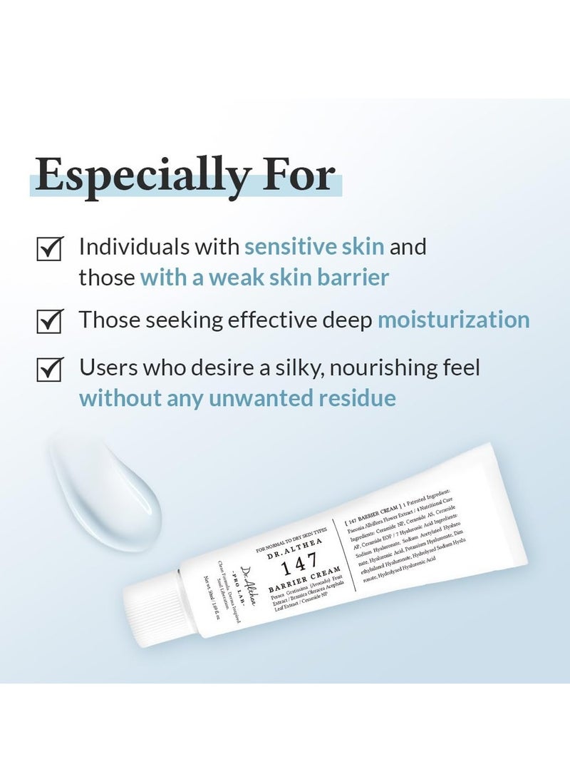Dr.althea Dr.Althea 147 Barrier Cream | Daily Skin Barrier Repair Care | Deep Hydrating with Hyaluronic Acid & Ceramides | Korean Vegan Skincare for All Skin Types | 1.69 Fl Oz  - Image 5