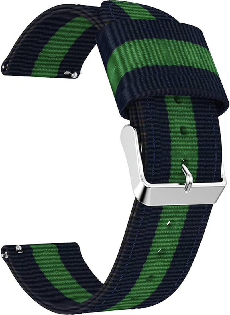Markacase Pantheon Stripe Strap for Fossil Watch Gen 6 Navy Green 