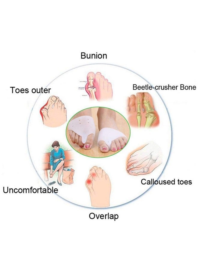 في أر تي وسادات أكمام مشط القدم من VRT، قطعتان من وسادات أكمام مشط القدم مع وسادة نعل جل لدعم آلام مشط القدم وورم مورتون العصبي والمسامير وآلام أخرى في مشط القدم للرجال والنساء (أبيض) - Image 4