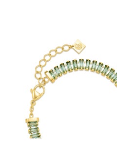 CERRUTI 1881 Claudia Gold Plated with Chryolite Crystals and 'CRR' Charm Bracelet for Women  - Image 3
