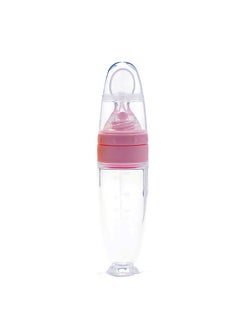 ULHYC Baby Silicone Feeding Bottle Spoon Baby Food Feeder with Standing Base for Infant Dispensing and Feeding  - Image 1