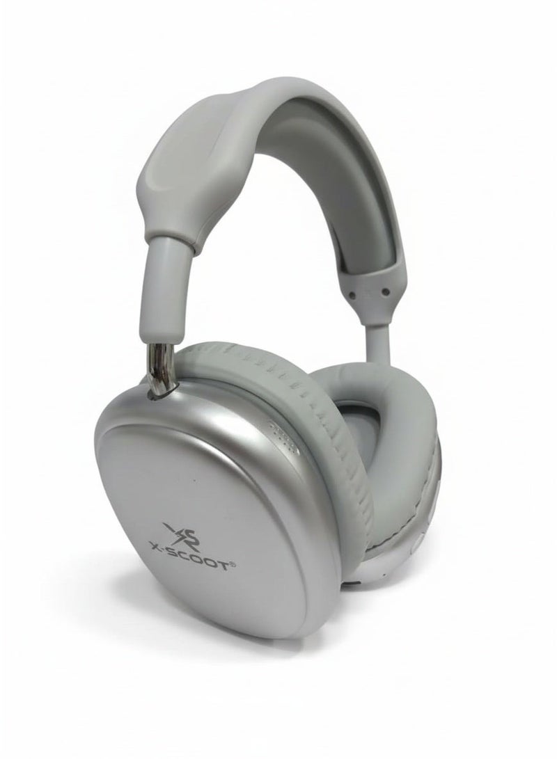 X-SCOOT XS-655 Wireless Bluetooth Headphones, 40mm Deep Bass Drivers, Hands-Free Calls, TF Card & 3.5mm AUX, Extra Soft Cushions, 24H Playtime, USB-C Charging - Image 1