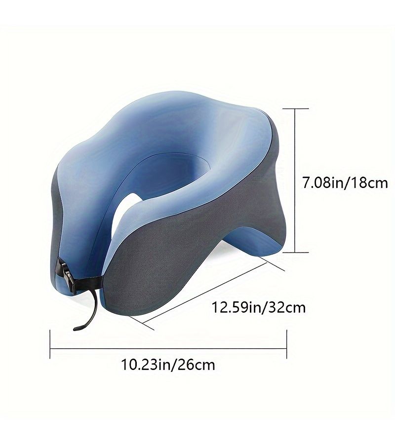 Grey U Shaped Office Nap Pillow For Desk Sleeping Comfortable Soft Portable - Image 3