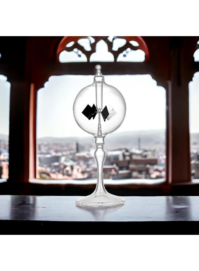 DORAMI Medium Crystal Solar Power Radiometer Crookes Spinning Vanes Glass Windmill Gift Home Desk Decoration M - Image 3