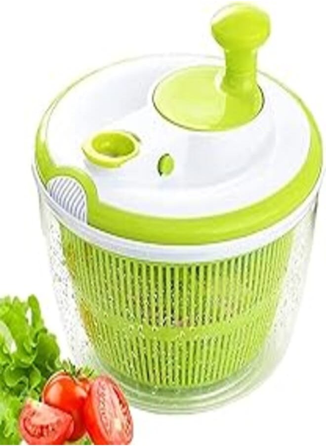 Generic 5 Quarter Large Salad Spinner - Washing and Drying Fruits and Vegetables - Vegetable Dryer with Salad Bowl - Quick Dry Design and Stop Switch 