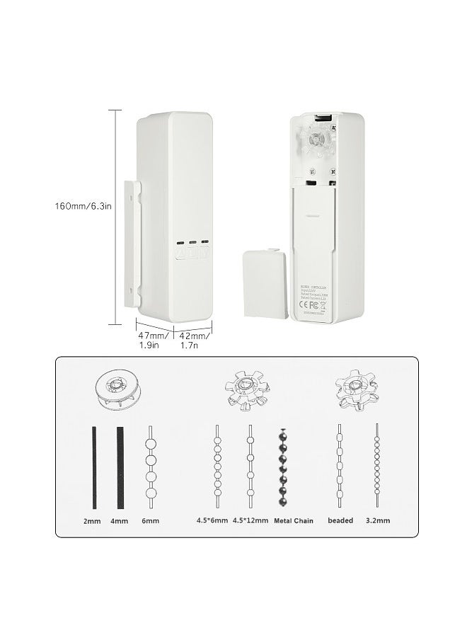 Generic - WiFi  DIY Smart Motorized Chain Roller Blinds Shade Shutter Drive Motor APP Control Compatible with Alexa Google Home Voice Control Programmable Electric Curtain Motor - Image 1