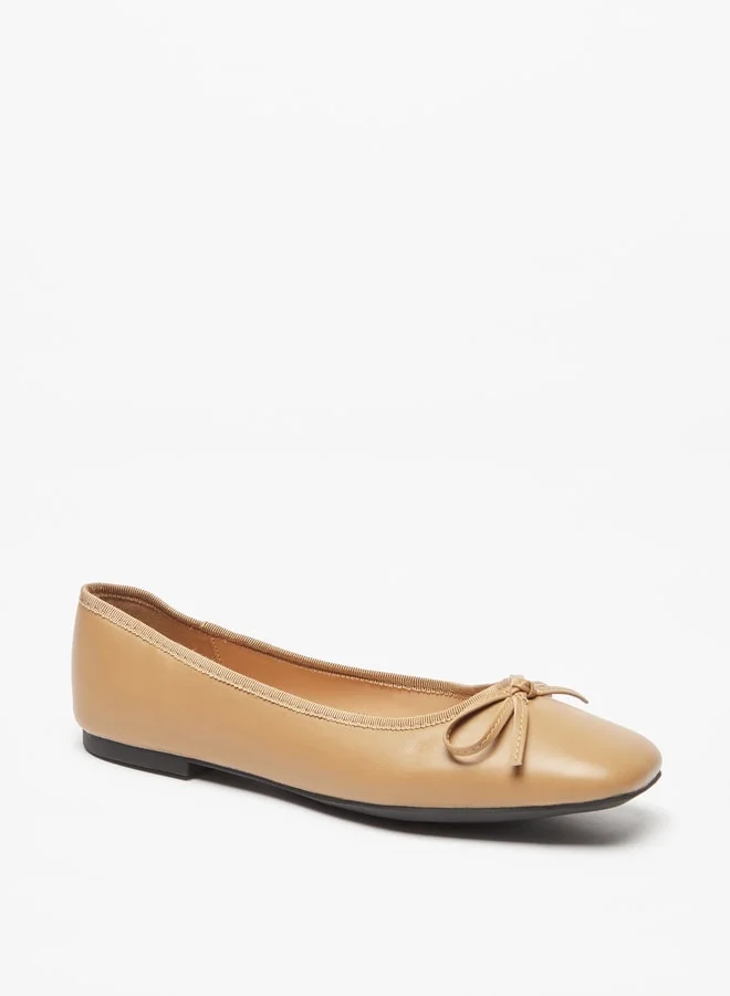 Celeste Women Bow Accented Slip On Ballerina Shoes