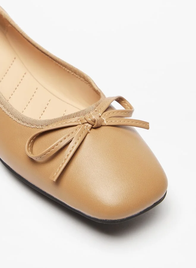 Celeste Women Bow Accented Slip On Ballerina Shoes
