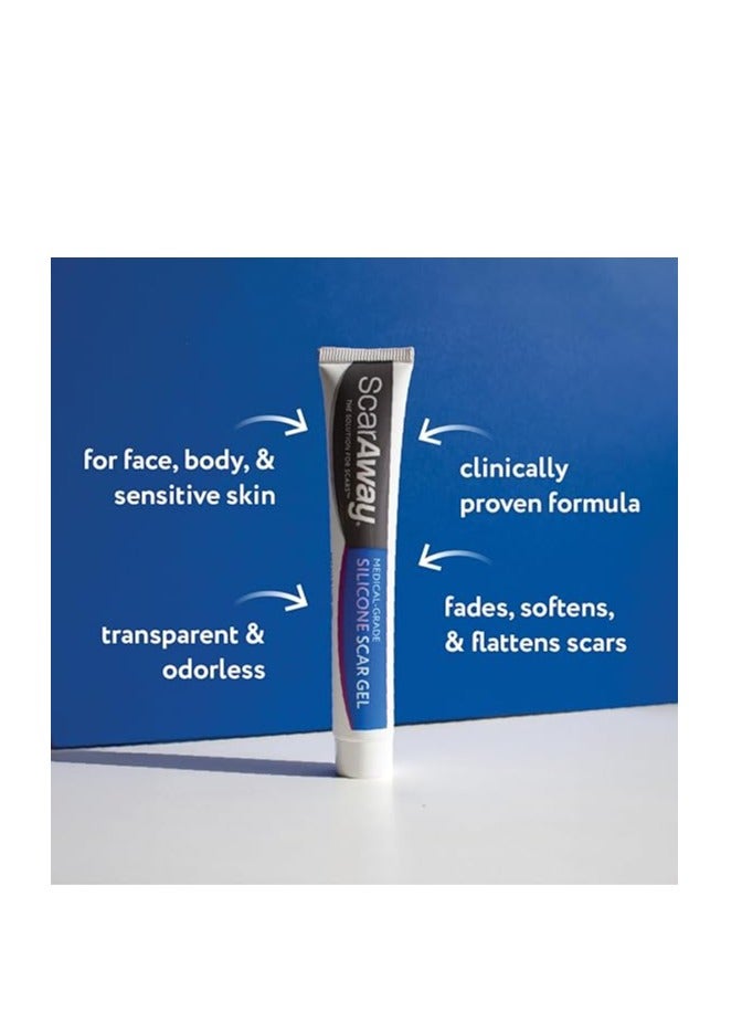 ScarAway Silicone Scar Gel, Helps Improve Size, Color & Texture of Hypertrophic & Keloid Scars from Injury, Burns & Surgery, Water Resistant, 10g (0.35 Oz) - Image 2