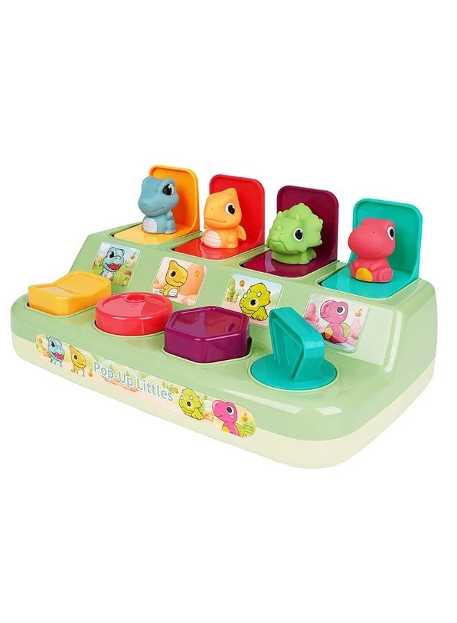 F.A.M.S Pop-Up Littles Dinosaur Activity Toy for Toddlers | Interactive Baby Learning Toy with 4 Pop-Up Dinos & Buttons | Develops Hand-Eye Coordination, Color Recognition & Fine Motor Skills | Safe BPA-Free Gift for 1-3 Years - Image 2
