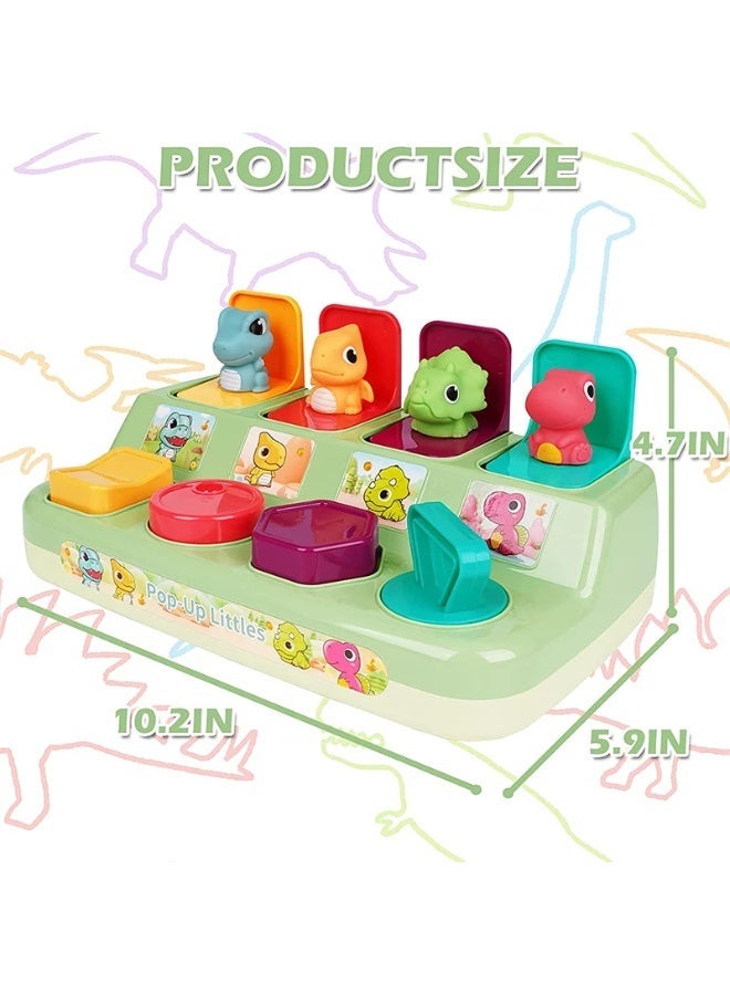 F.A.M.S Pop-Up Littles Dinosaur Activity Toy for Toddlers | Interactive Baby Learning Toy with 4 Pop-Up Dinos & Buttons | Develops Hand-Eye Coordination, Color Recognition & Fine Motor Skills | Safe BPA-Free Gift for 1-3 Years - Image 4