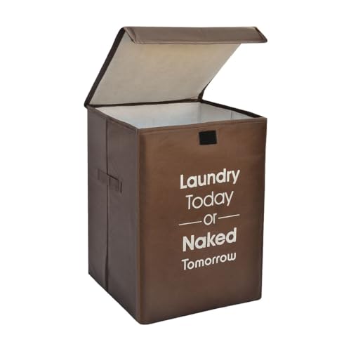 ZOVIRA 75L Laundry Basket for Clothes Non Woven Laundry Bin Laundry Bags for Clothes Freestanding Clothes Storage Organizer for Bedroom Basket for Clothes Cloth Bin Bag - Image 1