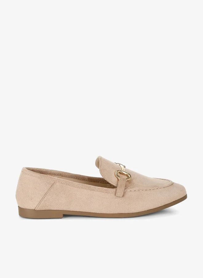 London Rag London Rag Women's Horsebit Embellished Loafers in Taupe