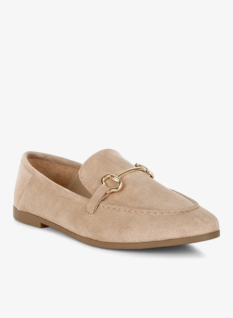 London Rag London Rag Women's Horsebit Embellished Loafers in Taupe