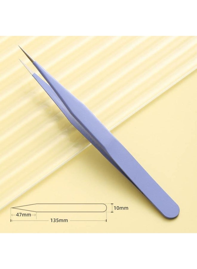 Stainless Steel Straight Curved Tip Tweezers For Nail Art Sticker Rhinestones Picking Tool Makeup Eyelash DIY Tweezer  - Image 2