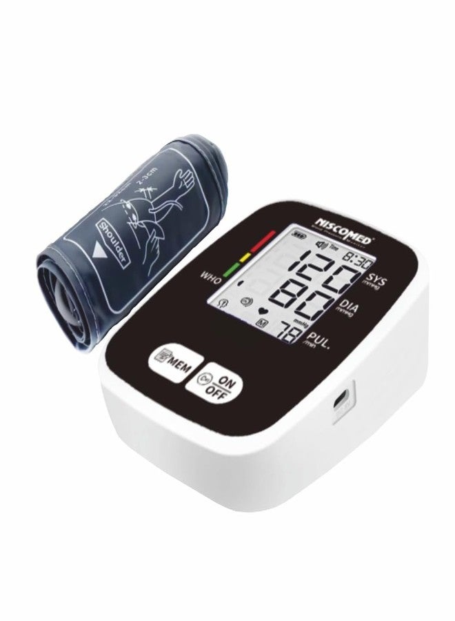 Niscomed Fully Automatic Comfort Digital Blood Pressure BP Monitor (White) - Image 1