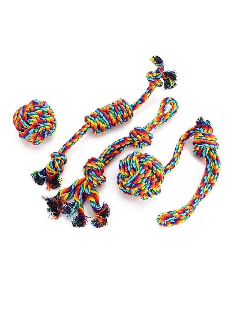Excefore 4 Pack Dog Toys for Large Dogs Durable Rope Chew Toys Set for Aggressive Chewers Large Dogs Gift Set Best for Medium to Large Breeds Interactive Dog Toys for Small Dogs  - Image 1