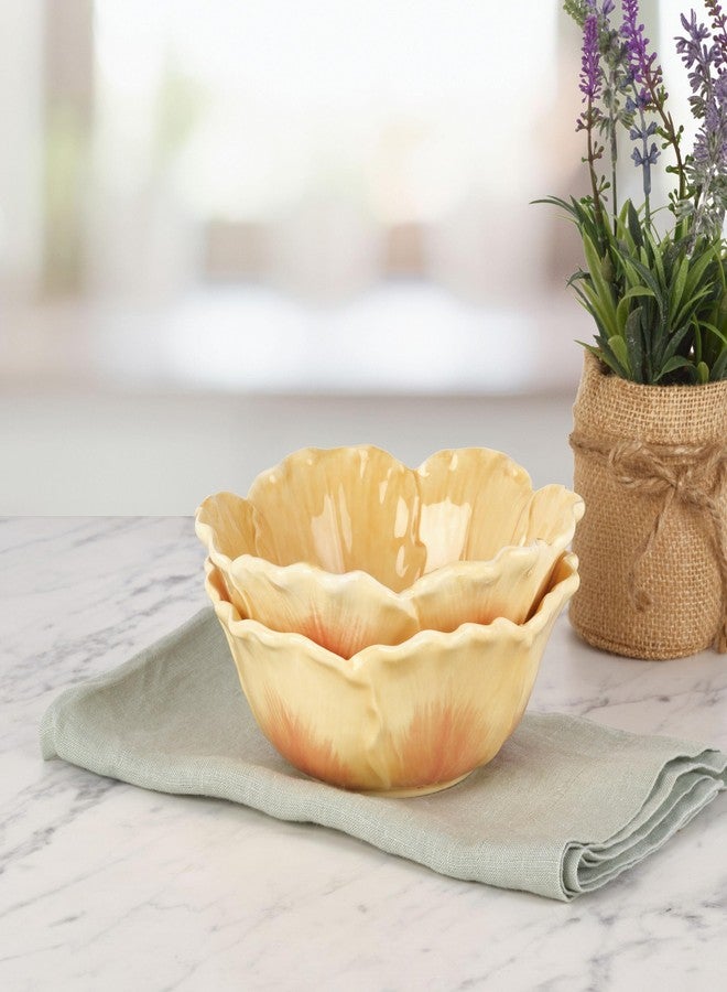 Fitz & Floyd Fitz and Floyd Meadow Floral Tulip Soup Cereal Bowls, 6.5 Inch - Image 5