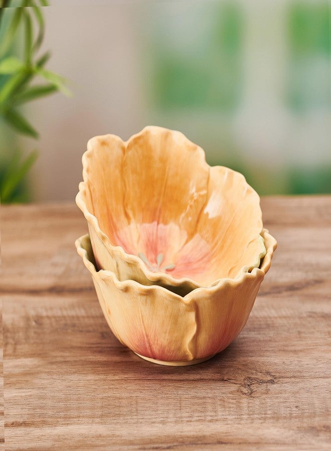 Fitz & Floyd Fitz and Floyd Meadow Floral Tulip Soup Cereal Bowls, 6.5 Inch - Image 4