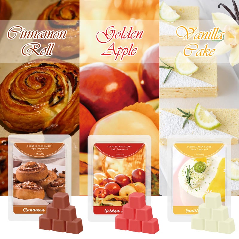 STRN Wax Melts Food Scented 6 Pack, Long-Lasting Natural Soy Wax Cubes for Wax Warmers, Pretty Gift Set with Highly Scented Essential Fragrance Oil Soy Wax Melts Tarts 7.5oz/240g (36 Cubes) - Image 2
