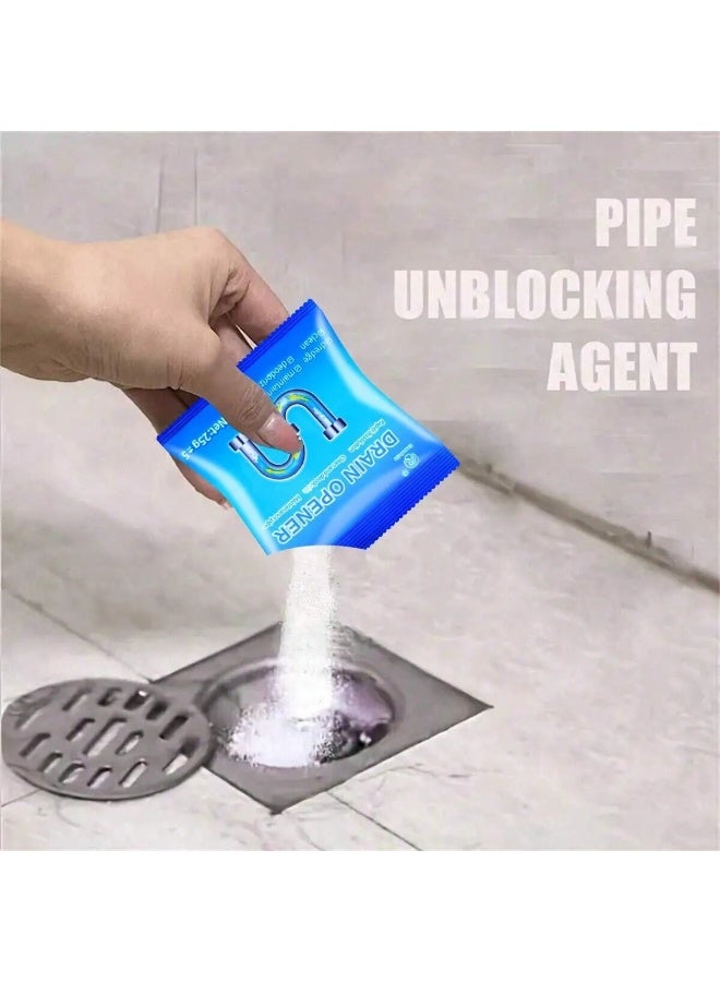 Powerful Drain Cleaning Powder – Effectively Dissolves Hair, Grease, and Food Residue to Unclog Drains – Eco-Friendly Enzyme-Based Formula with No Strong Odor – 5 pieces - Image 1