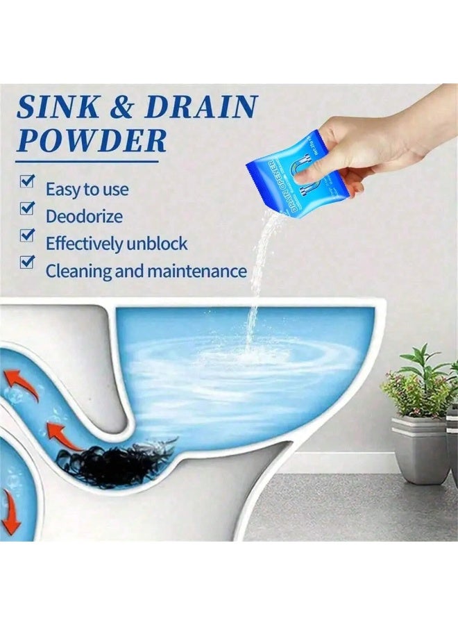 Powerful Drain Cleaning Powder – Effectively Dissolves Hair, Grease, and Food Residue to Unclog Drains – Eco-Friendly Enzyme-Based Formula with No Strong Odor – 5 pieces - Image 2