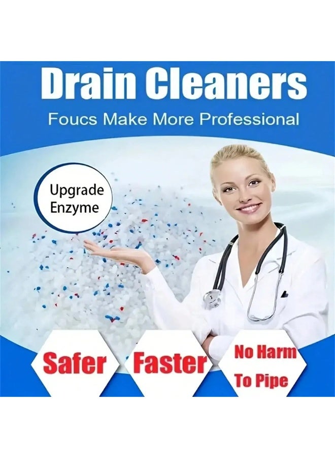Powerful Drain Cleaning Powder – Effectively Dissolves Hair, Grease, and Food Residue to Unclog Drains – Eco-Friendly Enzyme-Based Formula with No Strong Odor – 5 pieces - Image 4