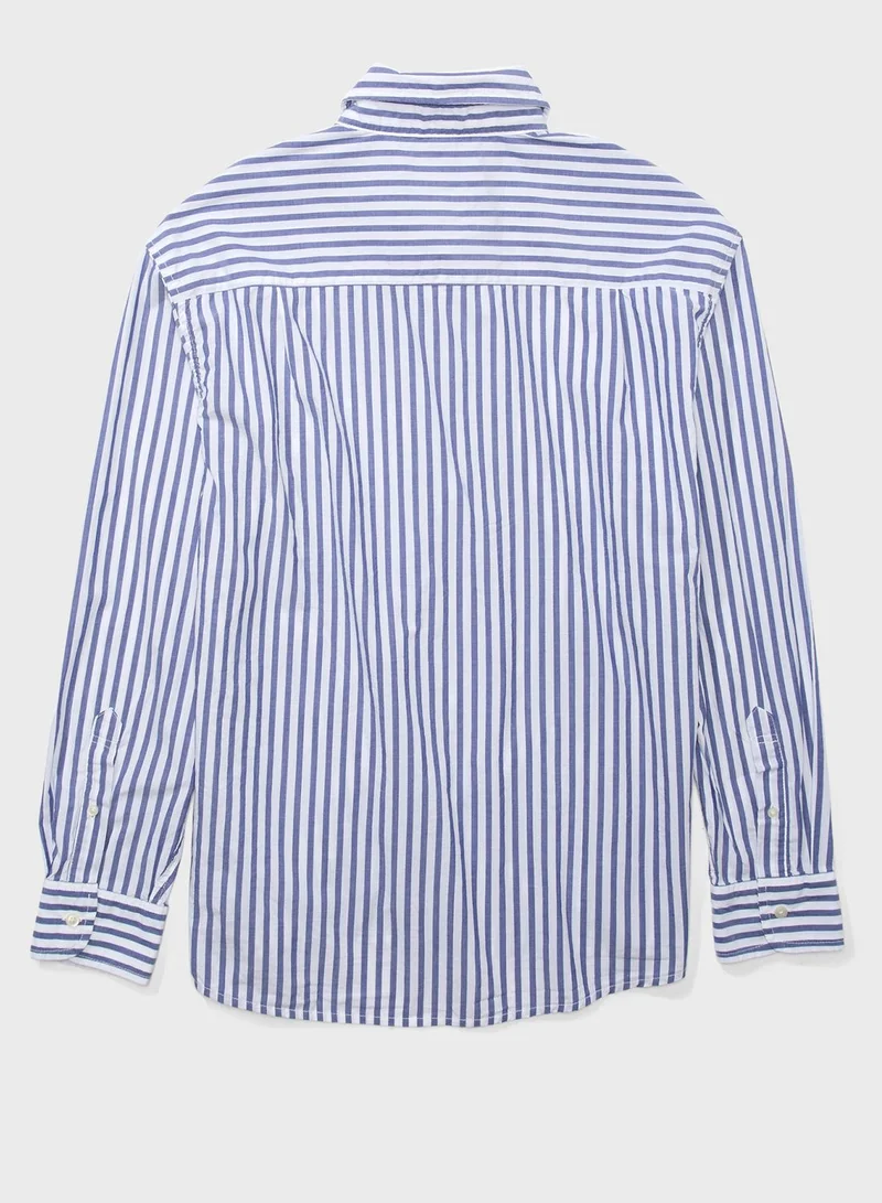 American Eagle Striped Relaxed Fit Shirt