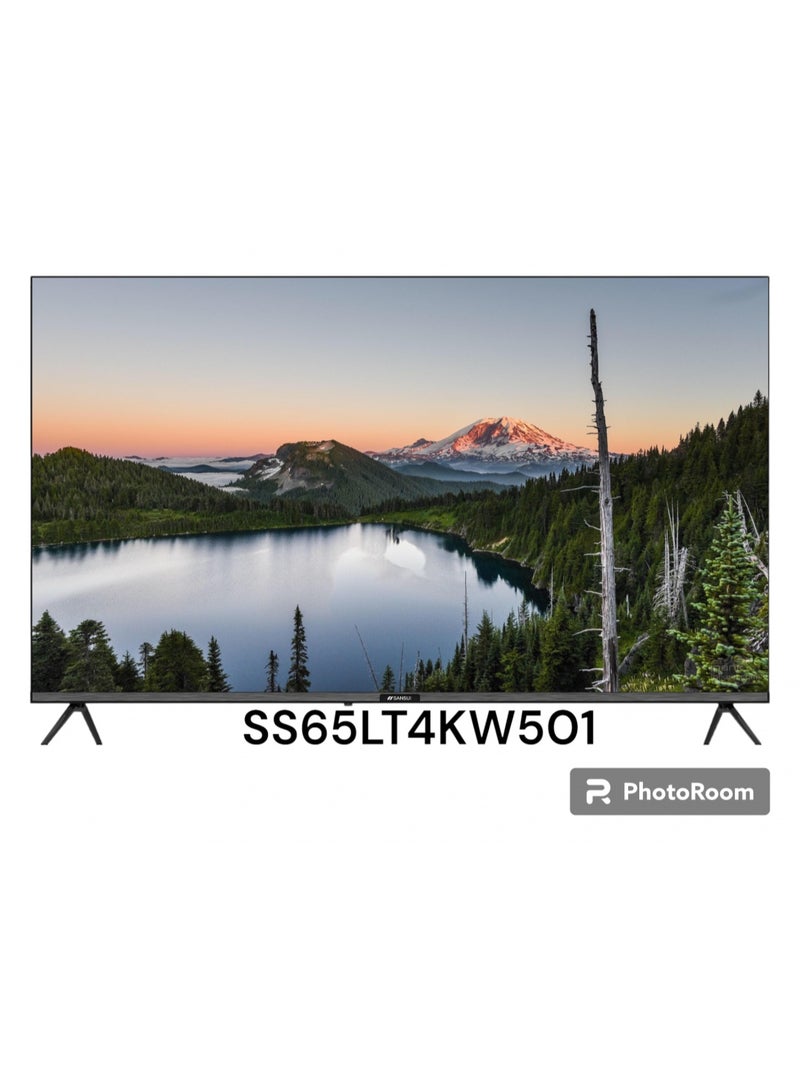 Sansui 65-Inch 4K UHD Edgeless Smart LED TV – WebOS with ThinQ AI, Dolby Audio, Quad-Core Processor, Voice Control, Dual HDMI/USB, Frameless Design – Model SS65LT4KW501  - Image 2