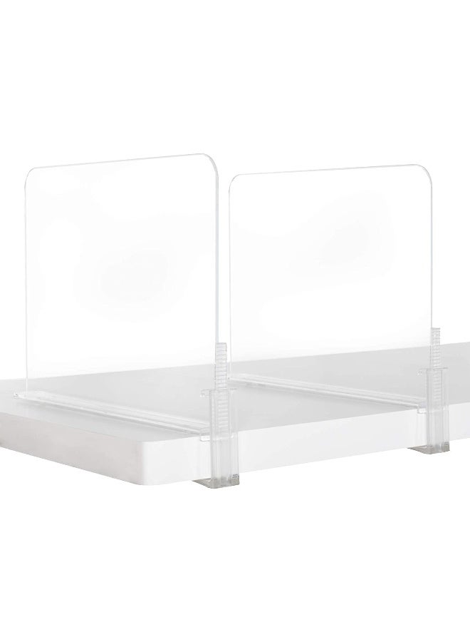Richards Acrylic Closet Shelf Divider and Separator 6 Pack- Great for Storage and Organization in Bedroom, Bathroom, Kitchen and Office Shelves, Clear (9875300-3) - Image 3