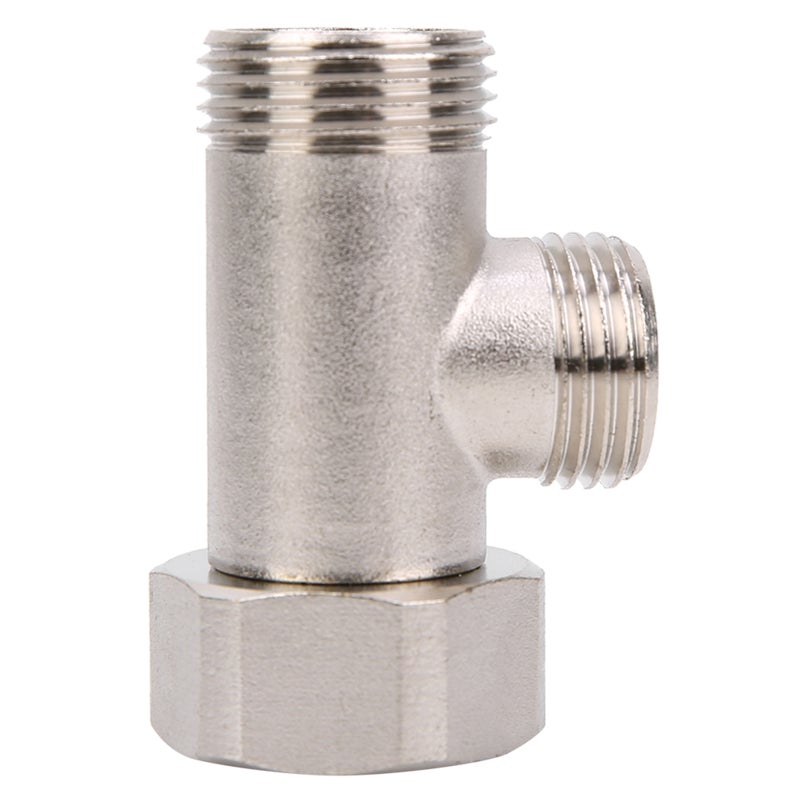 7/8 Brass T Adapter Shower Head Three Connector Valve For Toilet Shower Head Diverter Valve - Image 1