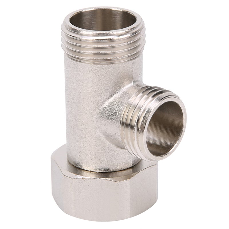 7/8 Brass T Adapter Shower Head Three Connector Valve For Toilet Shower Head Diverter Valve - Image 3