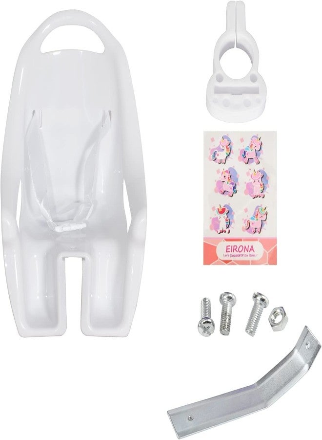 EIRONA Doll Bike Seat for Girls, Bicycle Chair for 12-20 Inch Bikes, American Girl Kids Children Accessories, White - Image 1