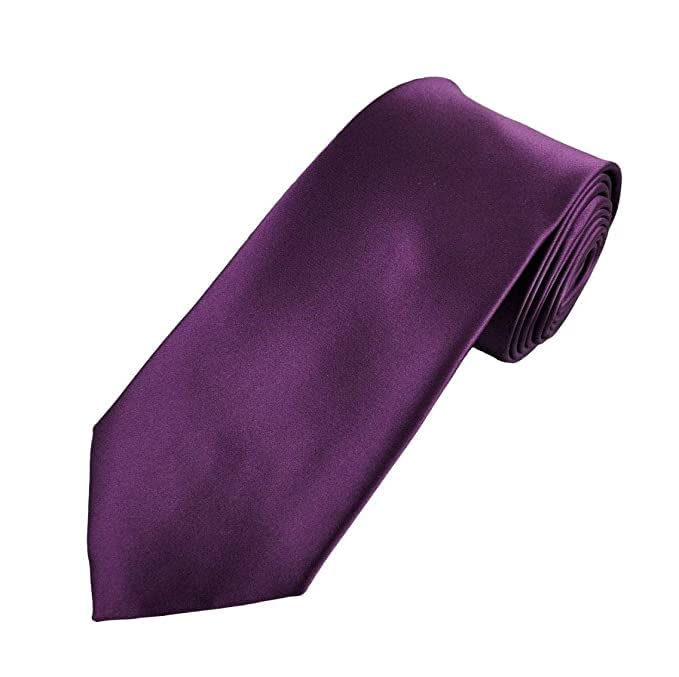MOOLYAVAAN PRODUCTS Men's Solid Color Satin Microfiber Tie, Regular and Skinny Width for Office, Interview, Wedding Formal Dress