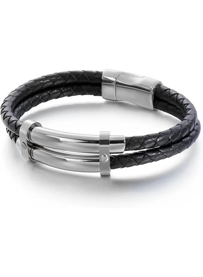 Lee Cooper Men's Stainless Steel Black Plating Bracelet - LC.B.01096.631