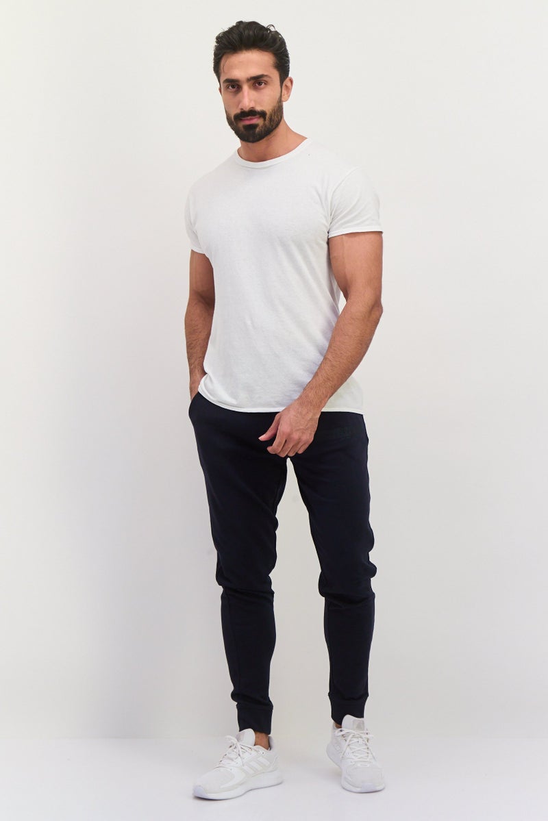 Gazzarrini سروال جوجر للرجال بسحب الحبل، أزرق داكن - Image 4