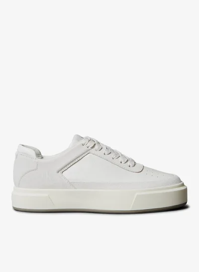 Calvin Klein Jeans Leather And Suede Signature Sneakers