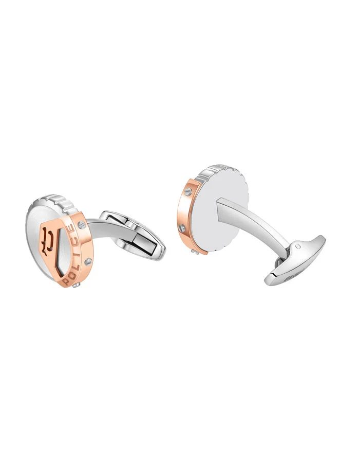 بوليس Megalithic Cufflinks For Men Stainless Steel with Rose Gold Logo