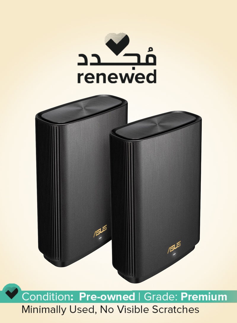 ASUS Renewed - XT8 WIFI AX6600 Tri Band Mesh WIFI 6 System Black - Image 1