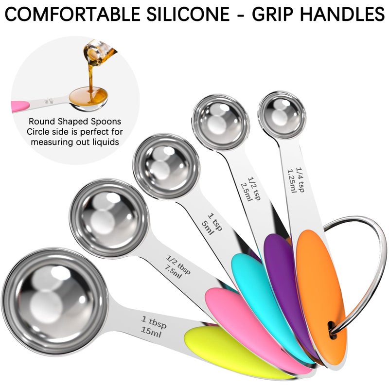 TILUCK Measuring Cups and Spoons Set, Stainless Steel, Kitchen Utensils for Cooking and Baking (10) - Image 4
