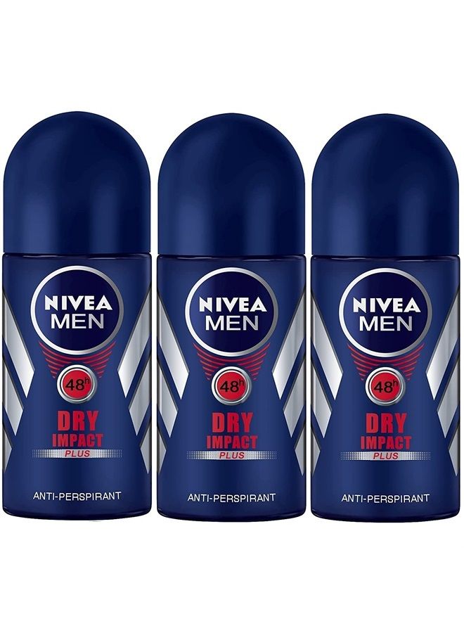 Nivea نيفيا للرجال مزيل العرق الجاف 50 مل (3 عبوات)